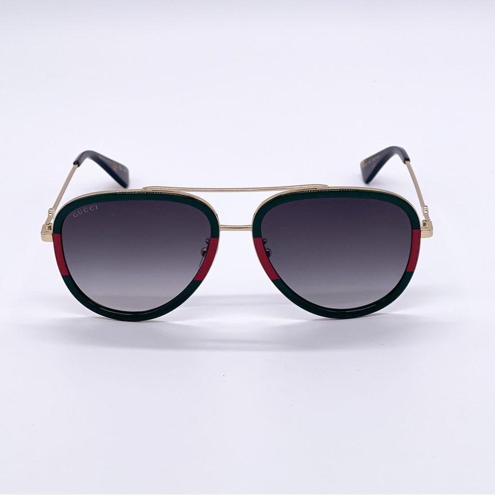 NEW GUCCI GG0062S 003 AVIATOR FRAME SUNGLASSES GUCCI - Picture 3 of 13